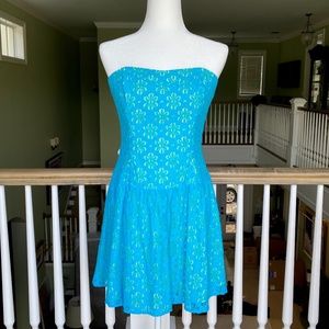 Lilly Pulitzer Tenley Lace Me Up Dress in Turquoise